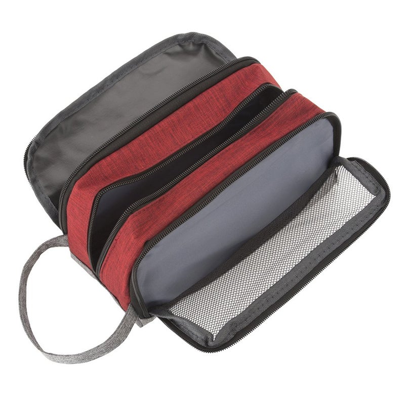 Yeiotsy Toiletry Bag  Color Clash Durable Travel Toiletry Organizer Bag (Red) - Image 4